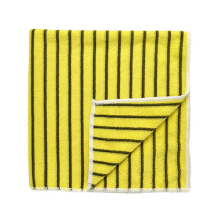 Microfiber Cleaning Cloth Rectangle Stripe Pattern For Car And Home Water Absorbent Dust Removal - Product Image 2