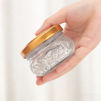 Stoples Kaca Kedap Udara Portabel Kosong dengan Tutup Logam Putar 80ml 100ml 150ml 200ml untuk Sarang Burung, Selai, dan Jeli