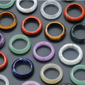 <span class=keywords><strong>Anillos</strong></span> <span class=keywords><strong>de</strong></span> cristal con piedras naturales curativas, piedras preciosas naturales - Product Image 5