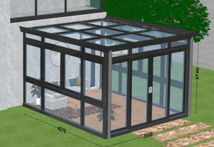 Solution de véranda modulaire préfabriquée moderne quatre saisons en verre imperméable, <span class=keywords><strong>solarium</strong></span> en aluminium creux pour villas, manuel - Product Image 6