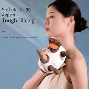 Alat pijat Shiatsu memijat 4D nirkabel, jaringan dalam pereda bahu leher desain tangan manusia palsu pijat leher - Product Image 4