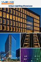 Lumière LED RGB blanche DMX512 pour rebord de fenêtre, programmable, à flux dynamique, étanche IP65, 6W-45W, pour éclairage nocturne de grands bâtiments