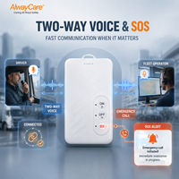 AlwayCare Global 4G LTE Kişisel GPS İzleyici Çift Yönlü Sesli SOS Düğmesi Küresel Ağ Gerçek Zamanlı Yazılım İzleme Cihazı