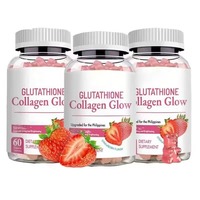 Gummies Beauté Éclat au Glutathion et Collagène Saveur Fraise Naturelle, 60 Chewables, 2 Gummies par Portion, pour Adultes et Adolescents - Meilleures Ventes