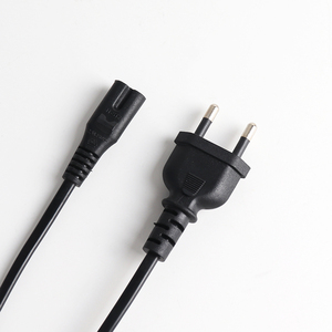 VDE chứng nhận H03VV-F 2x0.5 Brazil hai pin cắm + IEC C7 nối màu đen hai mét văn phòng & thiết bị điện dây điện - Product Image 3
