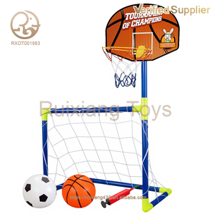 Wholesale Unisex Boys Outdoor Training 2 in 1 Ball Game <strong>Toy</strong> Basketball Rack <strong>Sport</strong> <strong>Toys</strong> Soccer Set Football goal Kids Ball <strong>Toys</strong> - Product Image 2