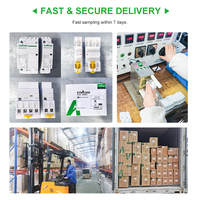 Contacteur modulaire silencieux EBASEE pour usage domestique, 16A-100A, rail DIN, AC 220V 240V, 2P 4P, 25A 32A 40A 63A 100 Ampères