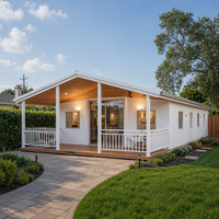 Maison de conteneur de 40 pieds, portable et mobile, type cabane de jardin, maison d'hôtes, pour location en complexe extérieur, avec intérieur clé en main, prête à l'emploi