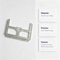 Support de cadre en aluminium usiné sur mesure CNC, support de montage en aluminium usiné de haute précision pour équipement électronique