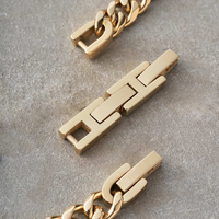 Bracelet chaîne cubaine en acier inoxydable 316 de l'usine Xinyashang, bracelet à maillons, logo personnalisé, plaqué or 18 carats, fermoir réglable