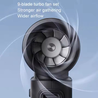 Cadeau parfait Ventilateur à turbine portatif JisuLife Life9 Super longue durée de vie de la batterie 3600mah /5000mah Réglage à cinq vitesses Ventilateur portatif