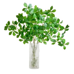 Plante artificielle de gardénia à tige unique Qingyu Chronicle, décoration en caoutchouc souple, ornement de mariage - Product Image 5