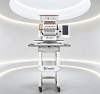 Máquina de Bordar Industrial Pequeña de Una Cabeza Yinghe 1501, Rango de Bordado 360*200mm, Equipo Especializado para Gorras Planas y Prendas
