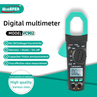 WinAPEX 902 CAT IV 600V Digital Clamp Meter Rentang Otomatis 1000A Arus AC/DC True RMS Multimeter Dioda Kapasitansi Suhu