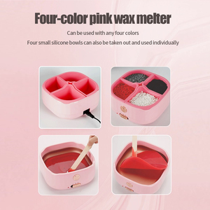 Chauffe-<span class=keywords><strong>cire</strong></span> 4-en-1 en silicone antiadhésif pour épilation, machine à <span class=keywords><strong>cire</strong></span>, pot de fusion de <span class=keywords><strong>cire</strong></span>, épilateur chauffant - Product Image 3
