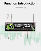 Reproductor de audio para coche, Radio Estéreo de 1 Din, MP3, receptor FM, TF, LCD, 2 USB, BT, 12V, oferta