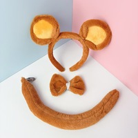 Serre-tête en peluche oreilles de souris, best-seller transfrontalier pour Halloween, idéal pour les fêtes costumées, stock usine disponible