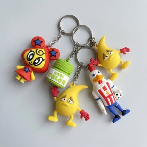 Porte-clés en caoutchouc souple 3D personnalisé, porte-clés en PVC imperméable avec logo, cadeaux promotionnels personnalisés pour le marketing de marque - Product Image 1