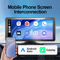 Système DVR de véhicule 4 canaux avec écran tactile 10,36 pouces, CarPlay, Android Auto, caméra 1080P, alarme BSD et moniteur de stationnement pour camion, bus, camping-car