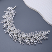 Coiffe de mariée élégante en cuivre au design unique avec zircon, accessoires de cheveux de mariage pour femme avec perles d'imitation, zircone vintage