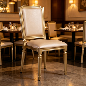 Sillas de Comedor Neoclásicas Apilables con Respaldo Alto, Sillas Modernas Tapizadas para Restaurantes - Product Image 1