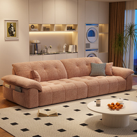 Italienisches Minimalistisches Biscuit-Tufted-Sofa-Set Premium Chenille Modulares Sofa für Hochwertige Apartments und Wohnzimmer