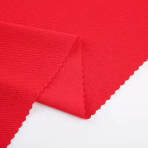 Großhandel 95% Polyester 5% Elasthan Solid ity Double Knit Twill Stoff für Kleid