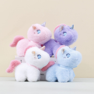 Commercio all'ingrosso Mini 13cm simpatico ciondolo unicorno cartone animato peluche cavallo Plushie portachiavi morbido bambola personalizzato <span class=keywords><strong>Pony</strong></span> <span class=keywords><strong>animale</strong></span> di pezza per regalo - Product Image 1