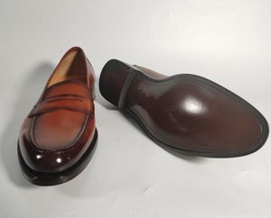 Trendy Echte Koe Lederen Zakelijke Schoenen Heren Goodyear Italiaanse Loafers Schoenen Voor Heren Luxe Casual Heren Jurk Schoenen & Oxford - Product Image 5