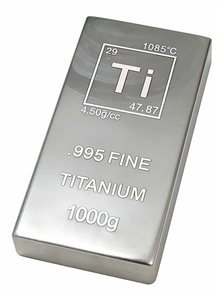 High Purity Grade 1 Pure <strong>Titanium</strong> 1kg Solid Bullion for Investment &amp; Collection - <strong>Titanium</strong> Bar - Product Image 6