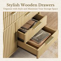 Armoire de classement cannelée à 5 tiroirs, meuble de rangement de bureau avec porte, armoire de classement mobile avec roulettes verrouillables