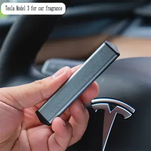 Hotseling penjepit penyegar udara penyebar aroma mobil mewah lampu LED balok bau penyebar parfum mobil untuk Tesla Model 3 Y