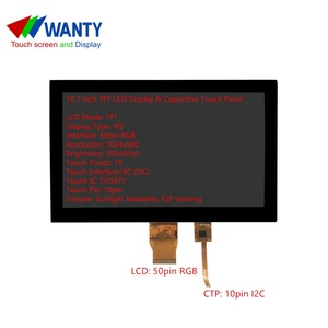 Industrial <strong>10</strong> Points RGB 50 Pin 1024x600 IPS <strong>10</strong>.1 Inch TFT <strong>LCD</strong> <strong>10</strong> Points Touch GT9271 PCAP Display - Product Image 5