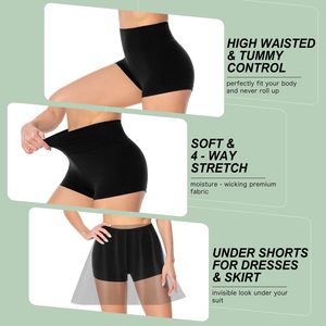 Shorts de sport pour femmes, taille haute, coupe skinny, 3 pouces, respirants, pour yoga, entraînement, cyclisme, <span class=keywords><strong>danse</strong></span>, taille élastique, style décontracté, 8% - Product Image 5