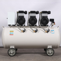 Compresseur d'air sans huile JUBA Hurricane 1600X3, 200L, 220V/380V, grande capacité, type piston, pour le travail du bois et la peinture à domicile