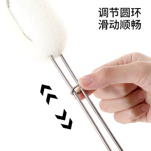 Stainless Steel Cup <b>Brush</b> Long Handle 304 Material For Bottle Cleaning - Product Image 5