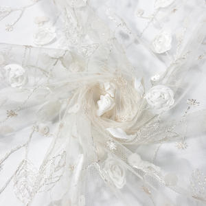 Kain jaring bordir 3D untuk kostum Dress-up anak-anak dan gaun Formal, menampilkan pola bordir - Product Image 4