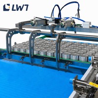 Machine de palettisation automatique LWT, empileur de type pince, 2 couches, en acier inoxydable 304 de qualité alimentaire, pour ligne de traitement des aliments en conserve et du papier
