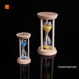 Horloge de sable en bois personnalisé, <span class=keywords><strong>brossage</strong></span> des <span class=keywords><strong>dents</strong></span>, pendule de sable en verre coloré et élégante, décoration de maison, vente en gros, 2019 - Product Image 1