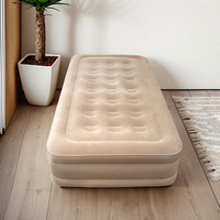 Matelas pneumatique pliable taille double avec pompe, matelas gonflable 1 place, lit d'air gonflable avec pompe, lit de camping