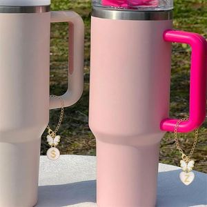Breloque personnalisée pour gobelet ou bouteille d'eau, avec initiale, nom ou lettre d'identification, accessoire de décoration pour tasse - Product Image 5