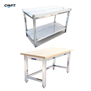 Table de préparation en acier inoxydable robuste CFT 304 & 201 <span class=keywords><strong>Inox</strong></span> pour la préparation des aliments dans les hôtels et les restaurants, tube carré - Product Image 3