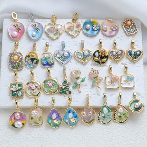 Collana Artigianale da Donna con Ciondolo di Perle Naturali d'Acqua Dolce Stile Pittura <span class=keywords><strong>a</strong></span> Olio <span class=keywords><strong>Monet</strong></span>, Accessorio Gioiello Moda Quotidiana - Product Image 1