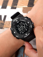 Montre électronique de sport simple de haute qualité TOMI T214, fonction chronomètre, bracelet en cuir, montre pour homme personnalisée à la mode