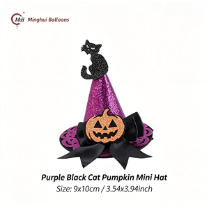 Pinzas para el pelo <span class=keywords><strong>de</strong></span> Halloween con mini sombreros <span class=keywords><strong>de</strong></span> <span class=keywords><strong>bruja</strong></span> con purpurina, gato negro, calabaza, murciélago, araña, fantasma, calavera, lápida, manos <span class=keywords><strong>de</strong></span> zombi y <span class=keywords><strong>pequeño</strong></span> <span class=keywords><strong>sombrero</strong></span> <span class=keywords><strong>de</strong></span> mago - Product Image 2