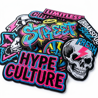 Patch brodé de conception haut de gamme compatible Velcro pour sacs à dos et sacs, conception graphique gratuite, best-seller 2026, norme Oeko-Tex