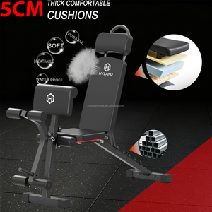 Machine de fitness pliable pour entraînements en intérieur, banc de musculation multifonctionnel avec coussin pour curls - Product Image 4