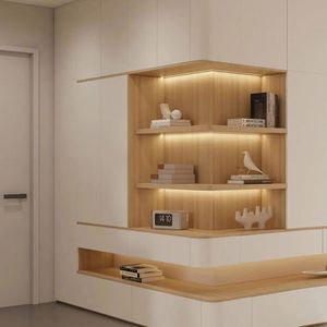 Meubles de maison en bois personnalisables, table à manger colorée, armoire de rangement, meuble TV pour salon et villas - Product Image 3