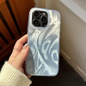 Coque de téléphone antichoc à grand trou, effet holographique, en maille à plumes dégradée haut de gamme, compatible avec iPhone 17 Pro Max - Product Image 4
