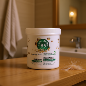 Masque capillaire Thader Pharma avec provitamine B5, oméga 9, aloe vera et huile de jojoba pour cheveux secs, système anti-frisottis - Product Image 3